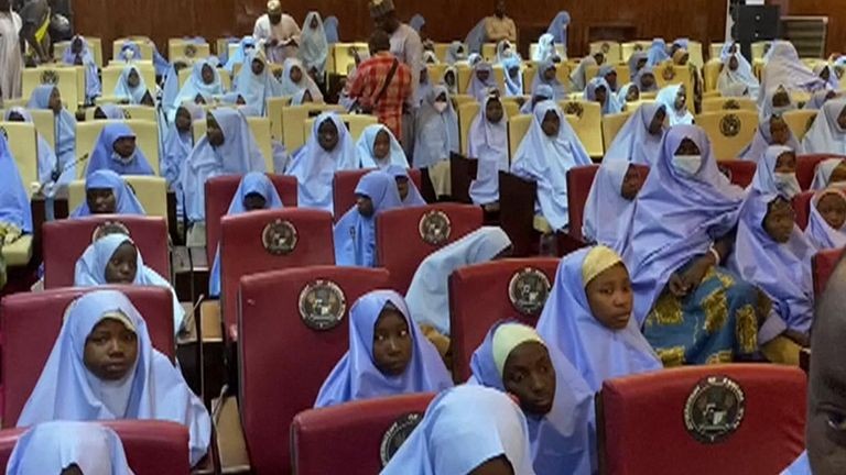 Kidnapped schoolgirls in Nigeria released